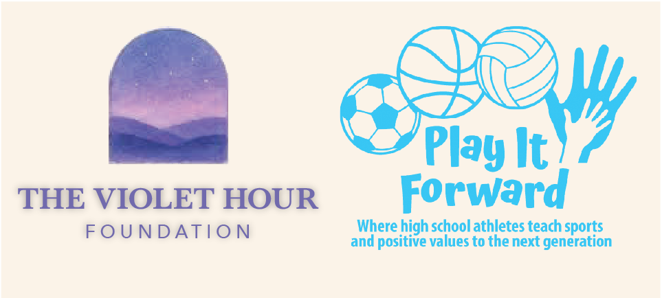 The Violet Hour Foundation and Play It Forward logos
